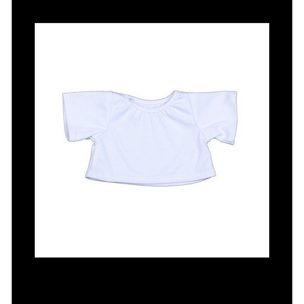Teddy Mountain White Tee Shirt Fits 8"-10" Stuffed Animals Bears Custom Print